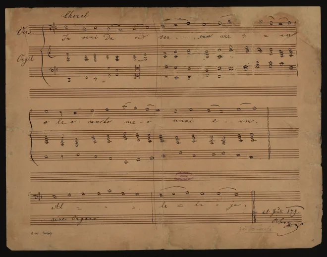First page of Inveni David, WAB 20