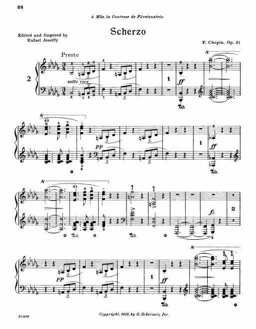 First page of Scherzo No.2