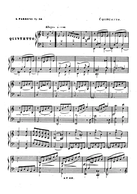 First page of Piano Quintet No.1