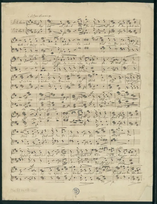First page of Der Tag erscheint, WWV 68