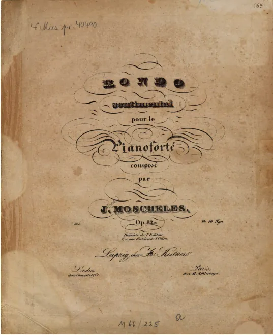 First page of Rondo sentimental pour le pianoforté