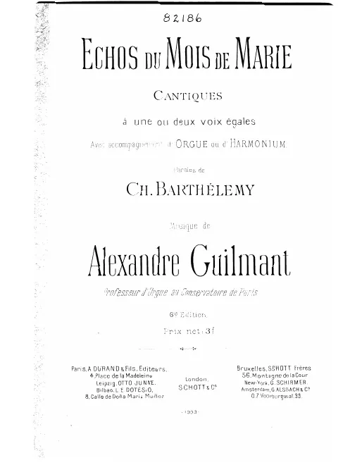 First page of Echos du mois de Marie