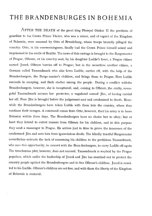 First page of The Brandenburgers in Bohemia