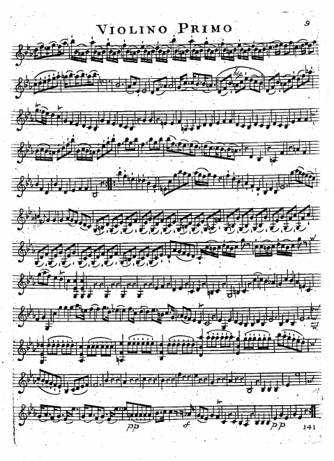 First page of String Duo in E♭ major
