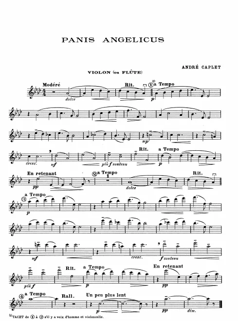 First page of Panis angelicus
