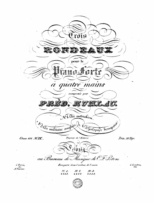 First page of 3 Rondos for Piano 4 Hands