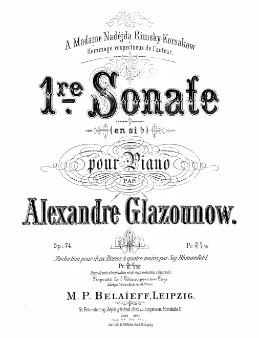 First page of Piano Sonata No.1