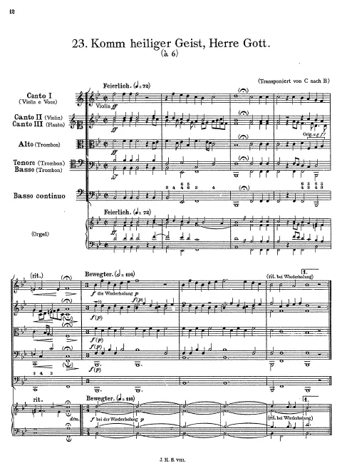 First page of Komm heiliger Geist, Herre Gott