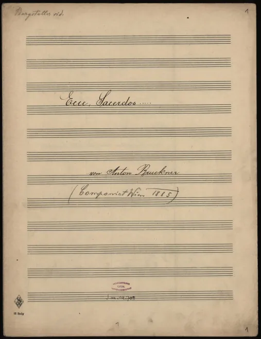 First page of Ecce sacerdos