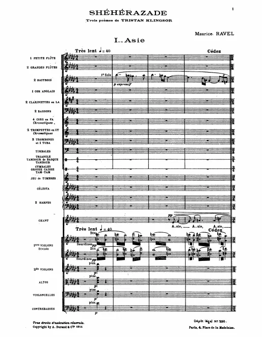 First page of Shéhérazade