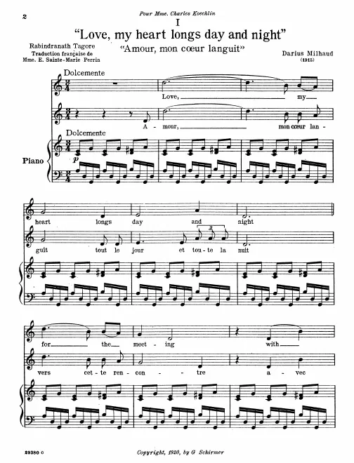 First page of 2 poèmes d’amour, Op.30
