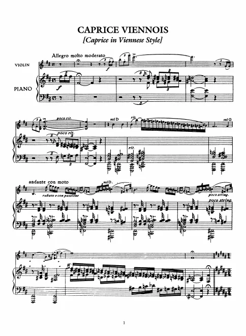 First page of Caprice Viennois