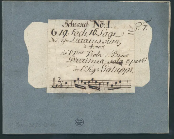 First page of Laetatus sum in C major