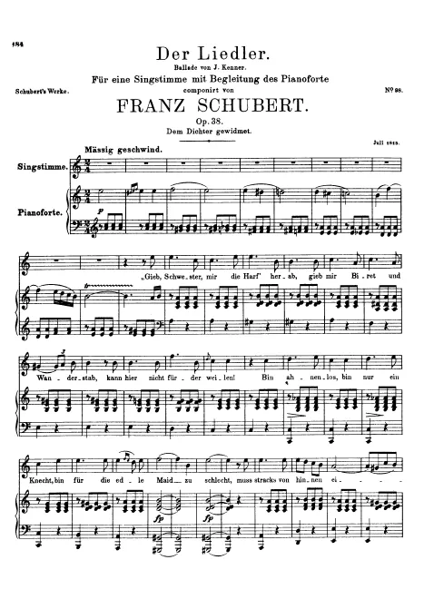 First page of Der Liedler
