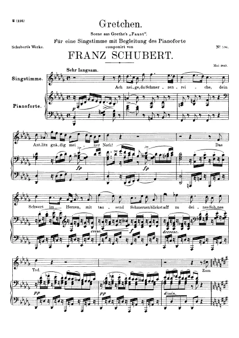 First page of Gretchen im Zwinger