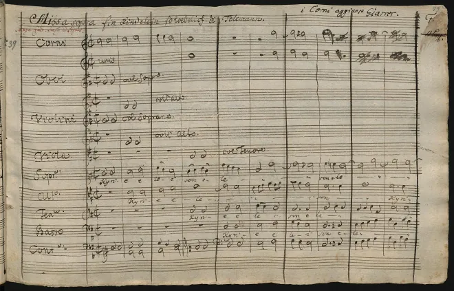 First page of Missa sopra 'Ein Kindelein so löbelich'