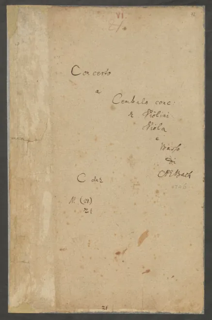 First page of Harpsichord Concerto in C major