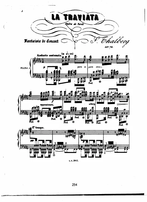First page of Fantasia on Verdi's 'La Traviata', Op.78