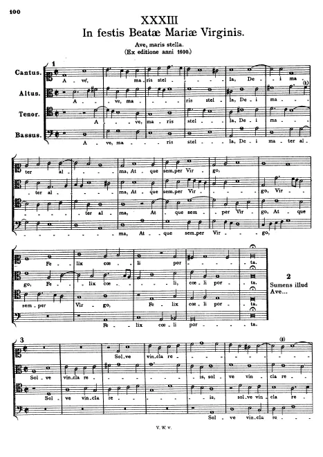 First page of Ave, maris stella