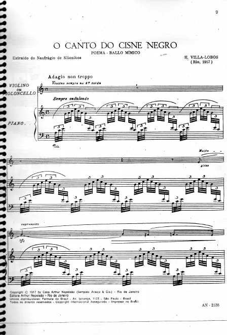 First page of O canto do cisne negro