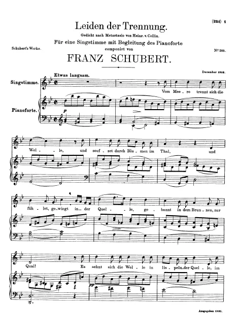 First page of Leiden der Trennung