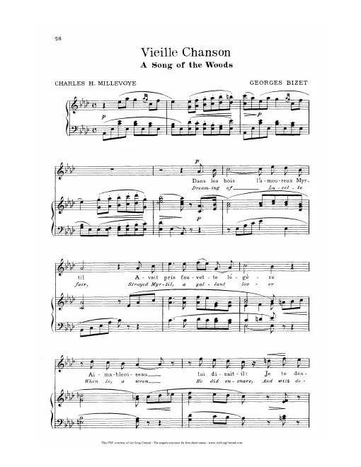 First page of Vieille chanson