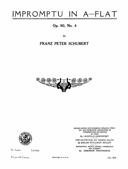 First page of Vier Impromptus