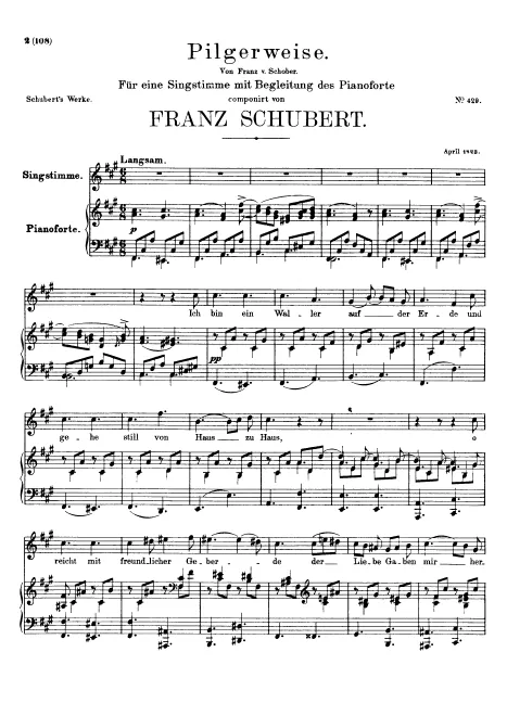 First page of Pilgerweise