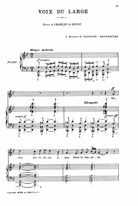 First page of Voix du large