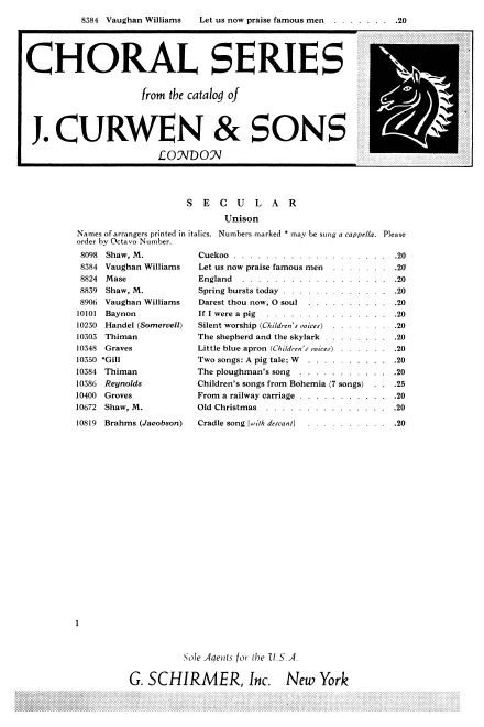 First page of Let Us Now Praise Famous Men