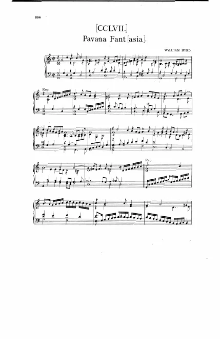 First page of Pavana Fantasia & Galiarda