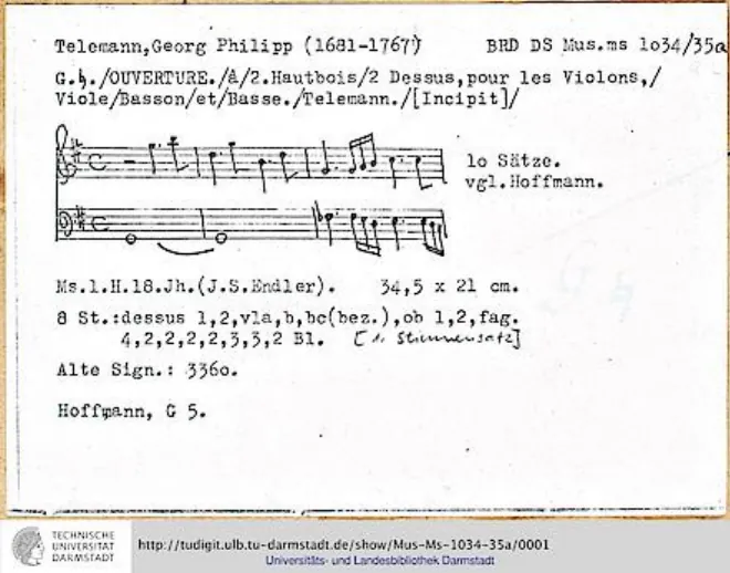 First page of Ouverture-Suite in G major