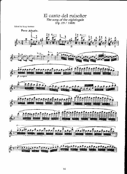 First page of El canto del ruiseñor