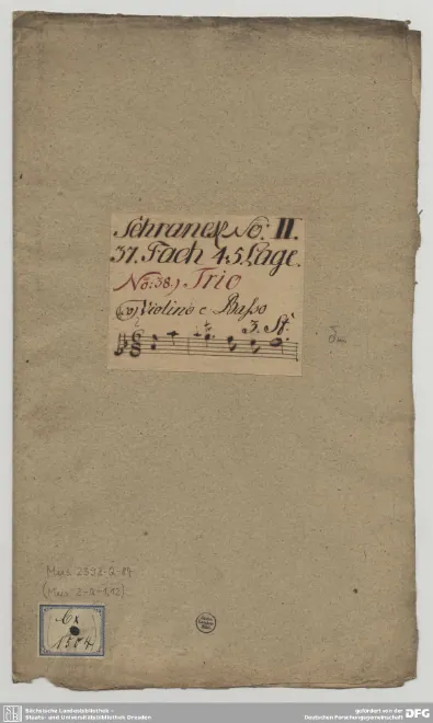 First page of Trio Sonata