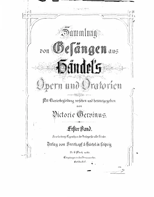 First page of Sammlung von Gesängen