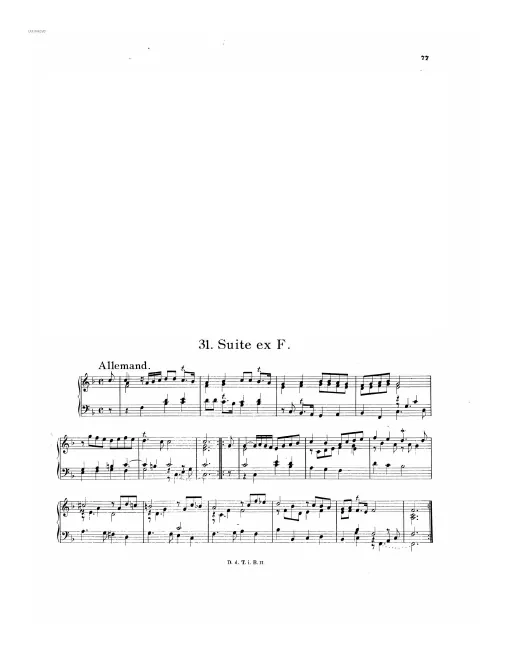 First page of Suite in F major