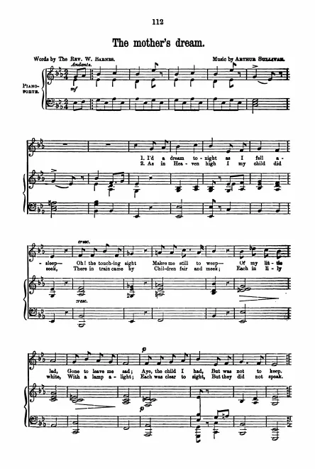 First page of The Mother's Dream