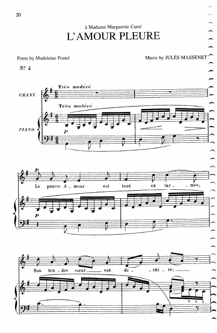First page of L'amour pleure