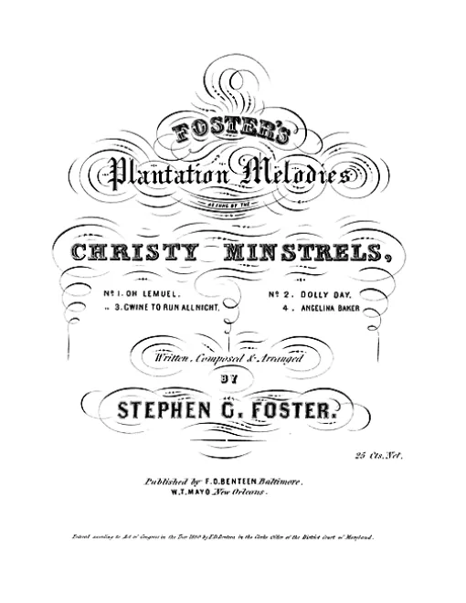 First page of De Camptown Races