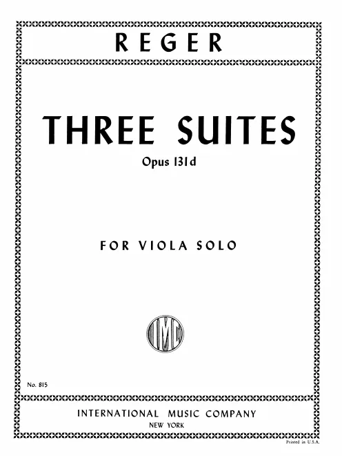 First page of 3 Suites for Solo Viola