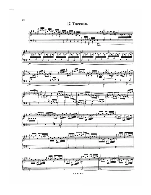 First page of Toccata in E minor