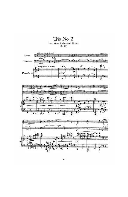 First page of Piano Trio No.2