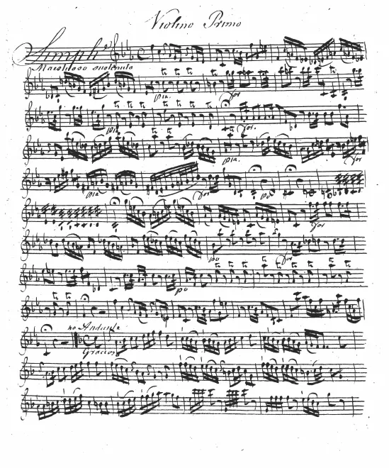 First page of Sinfonia in F major