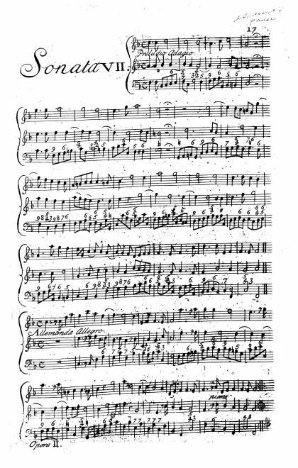 First page of Trio Sonata in F major