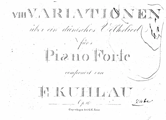 First page of VIII Variationen über ein dänisches Volkslied