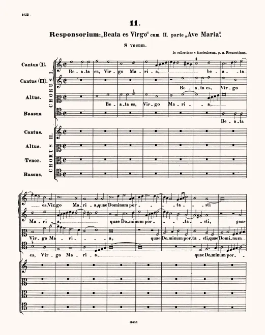 First page of Beata es Virgo Maria