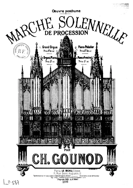 First page of Marche solennelle de procession