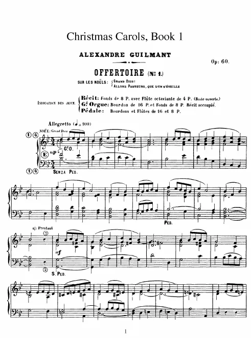 First page of Livre de Noëls