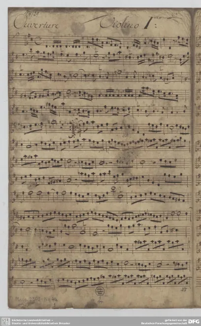 First page of Suite in D major
