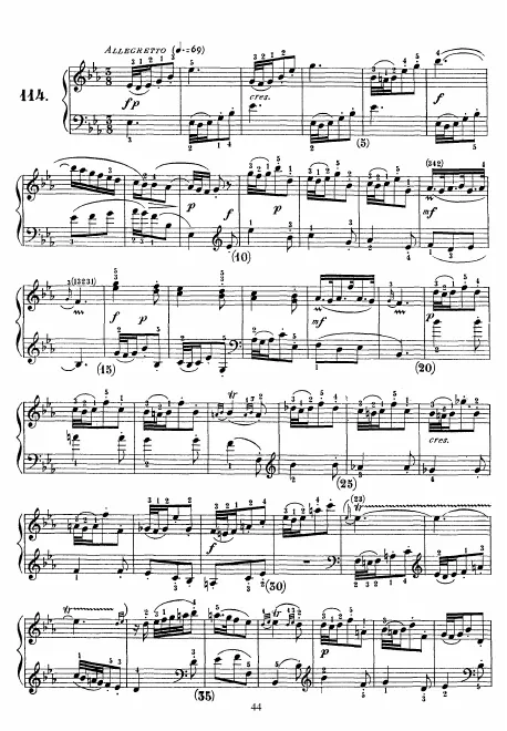 First page of Keyboard Sonata in E-flat major
